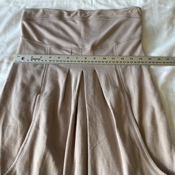 Moda International Strapless Tube-Top Knee Dress Beige Medium Pockets Festival - Picture 10 of 14